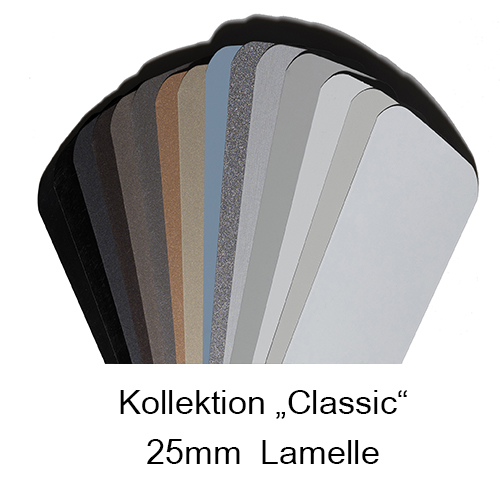 Aluminiumjalousie "Classic" 25 mm mit 3mm Leiterkordel