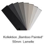 Holzjalousie "Bamboo painted" 50 mm mit 3mm Leiterkordel