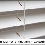 Holzjalousie "Bamboo painted" 50 mm mit 3mm Leiterkordel