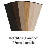 Holzjalousie "Bamboo" 27 mm mit 12mm Leiterband